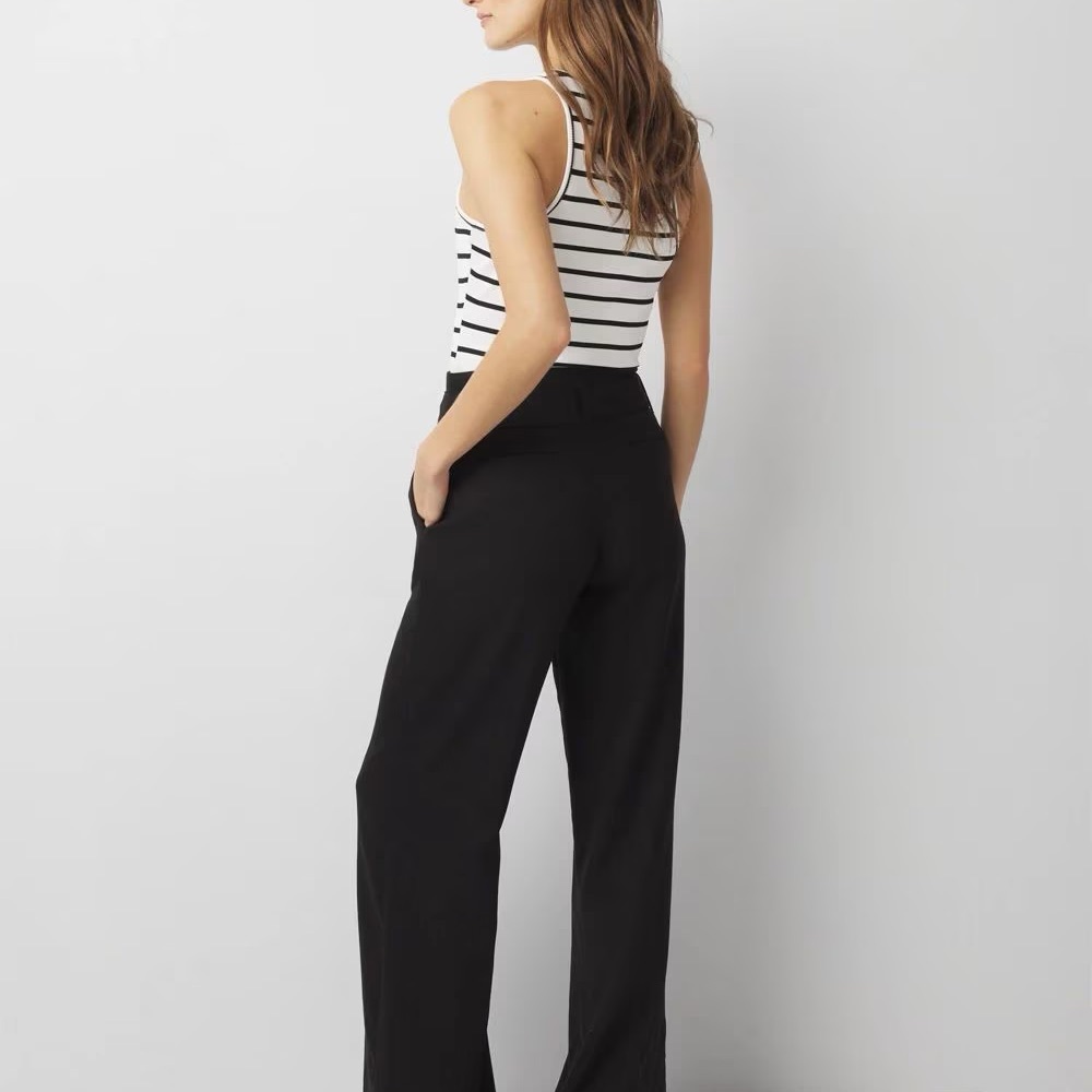 White House Black Market Black Wide Leg Pants